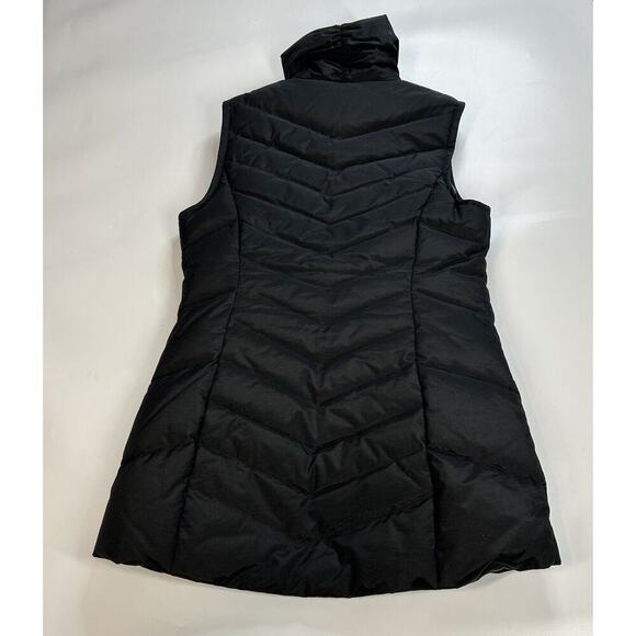 Eddie Bauer Goose Down Parka Vest Women’s Small Black Fur Lined Black Ladies - Picture 10 of 10